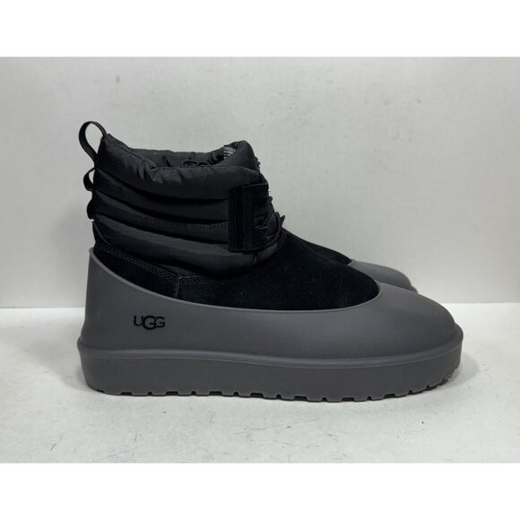 Ugg Classic Mini Lace-Up Weather Boots Black Suede Men’s Size 13 Shoes 1120849 - Picture 1 of 8